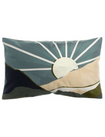 Coussin brodé Elie Vert de gris 40 x 65 1337068000Vivaraise