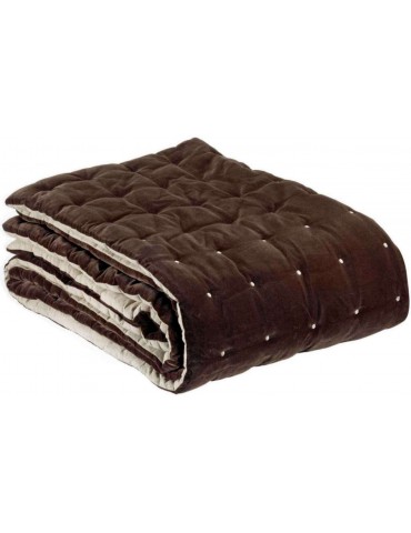 Chemin de lit uni Elise Ébène 90 x 240 2430079000Vivaraise