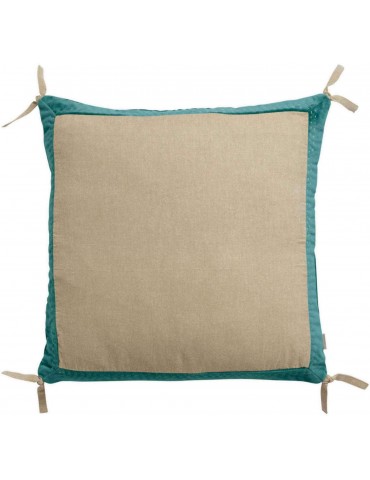 Coussin Elise Chambray Vert de gris 45 x 45 2638025000Vivaraise