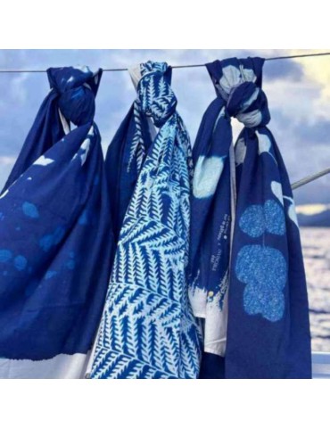 Paréo Eucalyptus Bleu 180 x 130 3000789000La Cerise sur le Gâteau