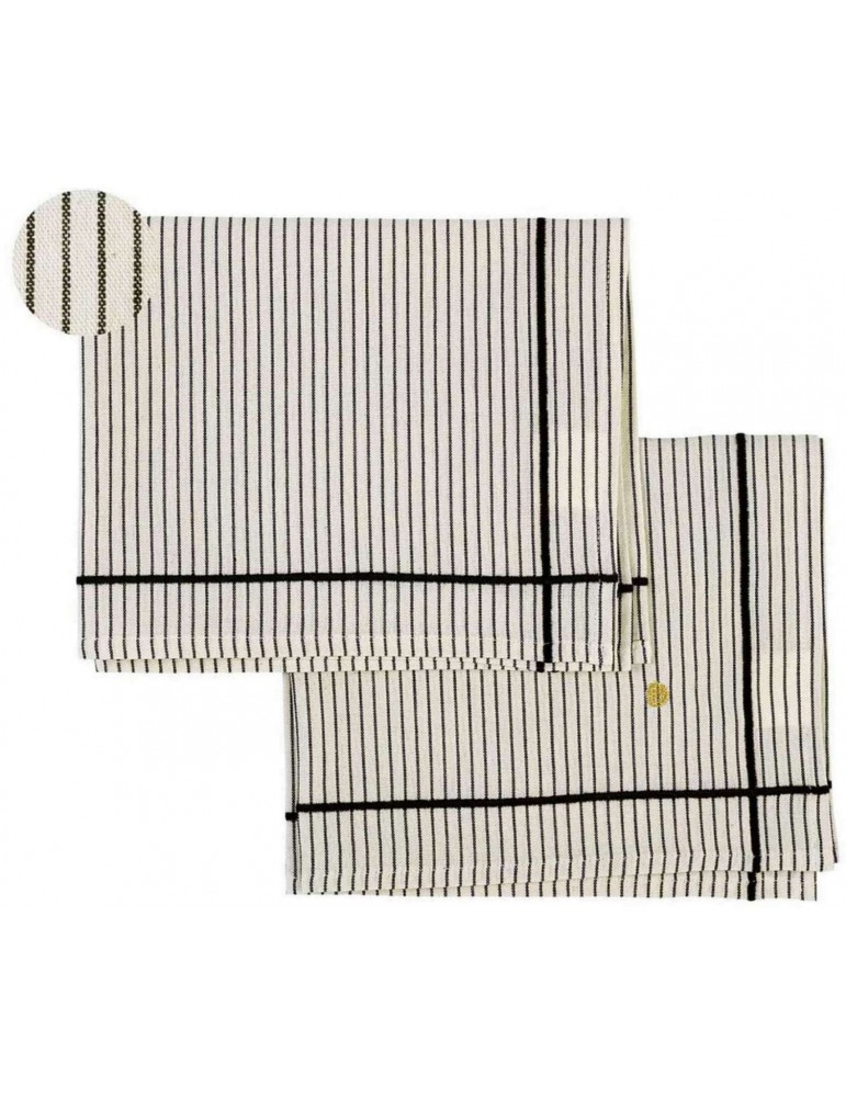 Lot de 2 sets de table Léonie Caviar 40 x 50 3000464002La Cerise sur le Gâteau