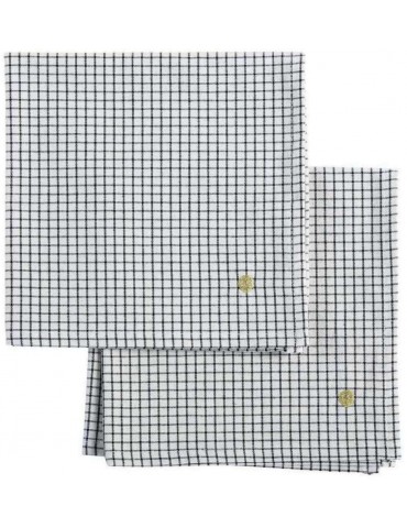 Lot de 2 serviettes de table Gustave Caviar 40 x 40 3000306002La Cerise sur le Gâteau