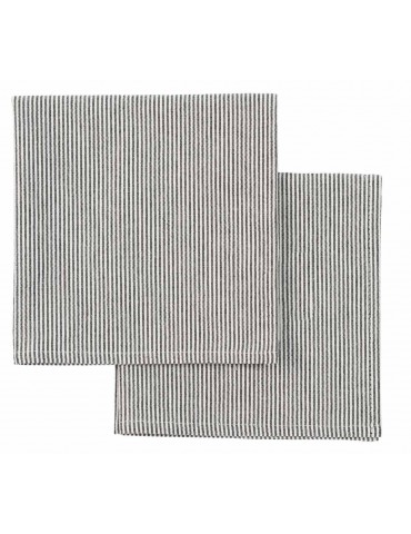 Lot de 2 serviettes de table Finette Caviar 40 x 40 3000081002La Cerise sur le Gâteau