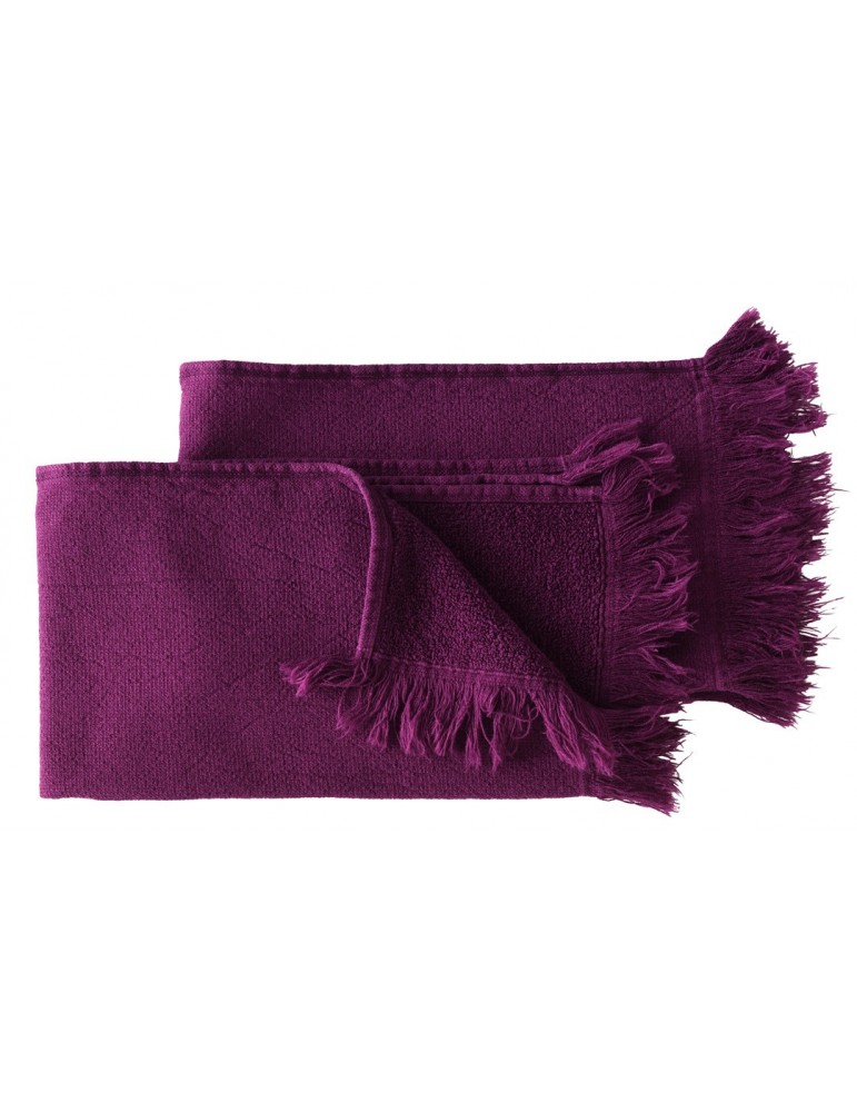 Lot de 2 serviettes invités Luna Purple rain 50 x 30 3000809002La Cerise sur le Gâteau