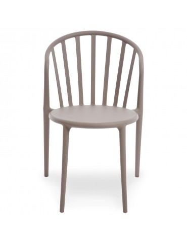 Lot de 2 chaises empilables Olvida Taupe clair 62197lot2taupeclair