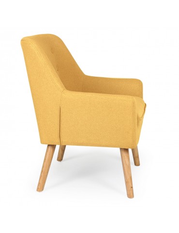 Fauteuil scandinave Gustav tissu Jaune qh8820yellow