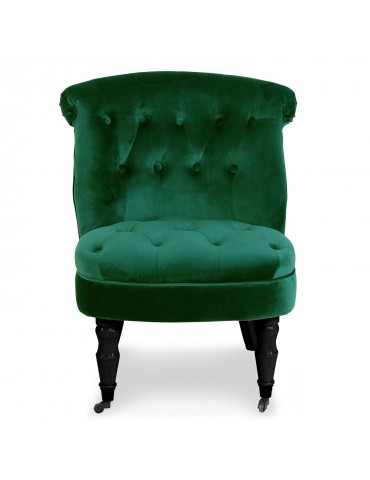 Fauteuil crapaud Prince Velours Vert qh8810green56