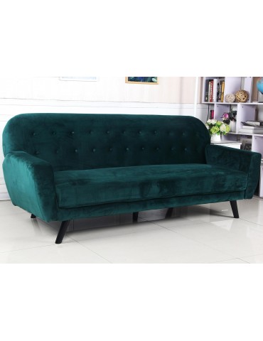 Canapé convertible scandinave Helios velours Vert jh883vgreen