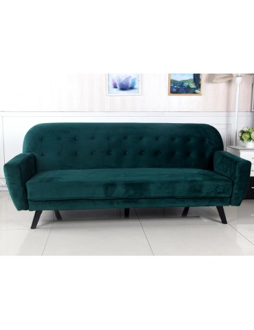 Canapé convertible scandinave Helios velours Vert jh883vgreen