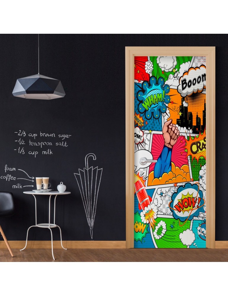 Papier-peint pour porte - Comic World A1-TNTTUR0099. Papier-peint pour porte - Comic World A1-TNTTUR0099.