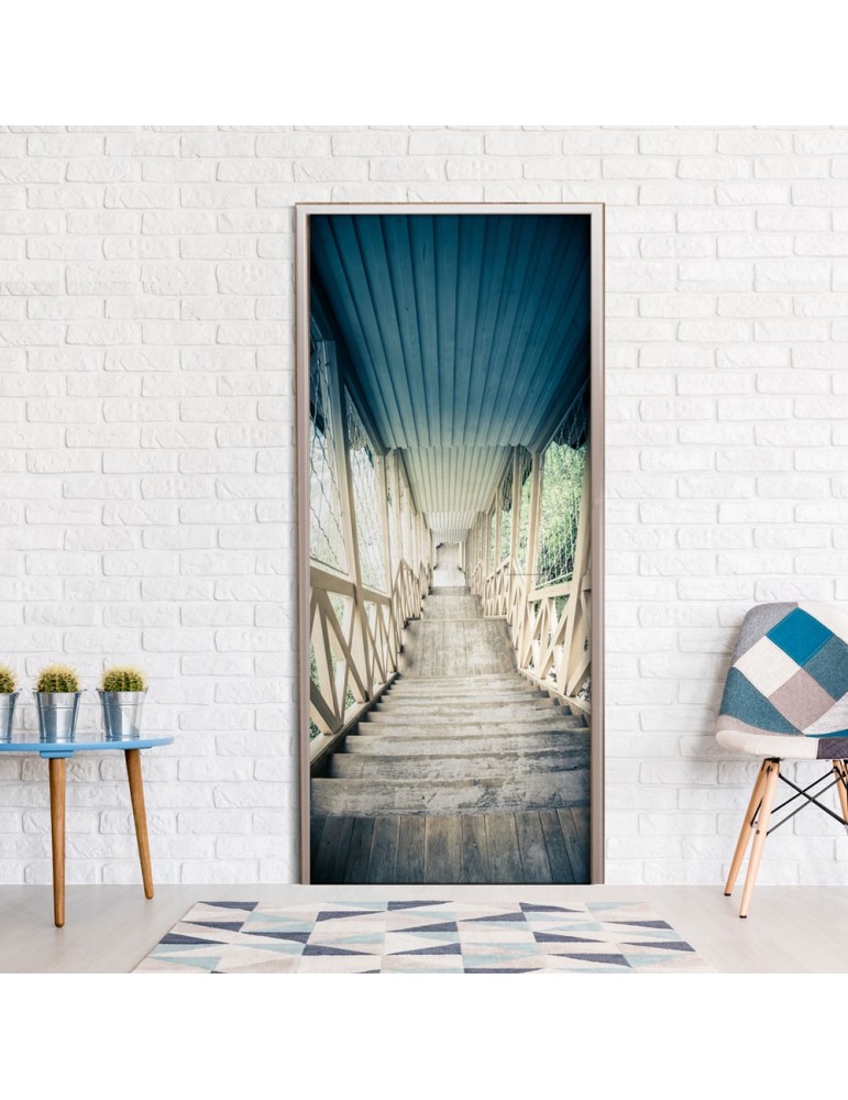 Papier-peint pour porte - Wooden Vintage Stairway A1-TNTTUR0143 Papier-peint pour porte - Wooden Vintage Stairway A1-TNTTUR0143
