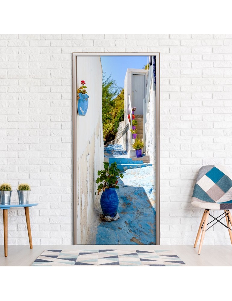 Papier-peint pour porte - Blue Alley A1-TNTTUR0251 Papier-peint pour porte - Blue Alley A1-TNTTUR0251