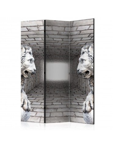 Paravent 3 volets - Stone Lions [Room Dividers] A1-PARAVENT75