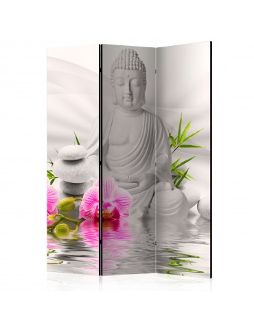 Paravent 3 volets - Buddha and Orchids [Room Dividers] A1-PARAVENT89