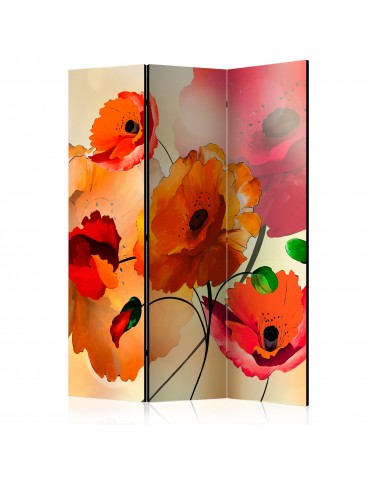 Paravent 3 volets - Velvet Poppies [Room Dividers] A1-PARAVENT465