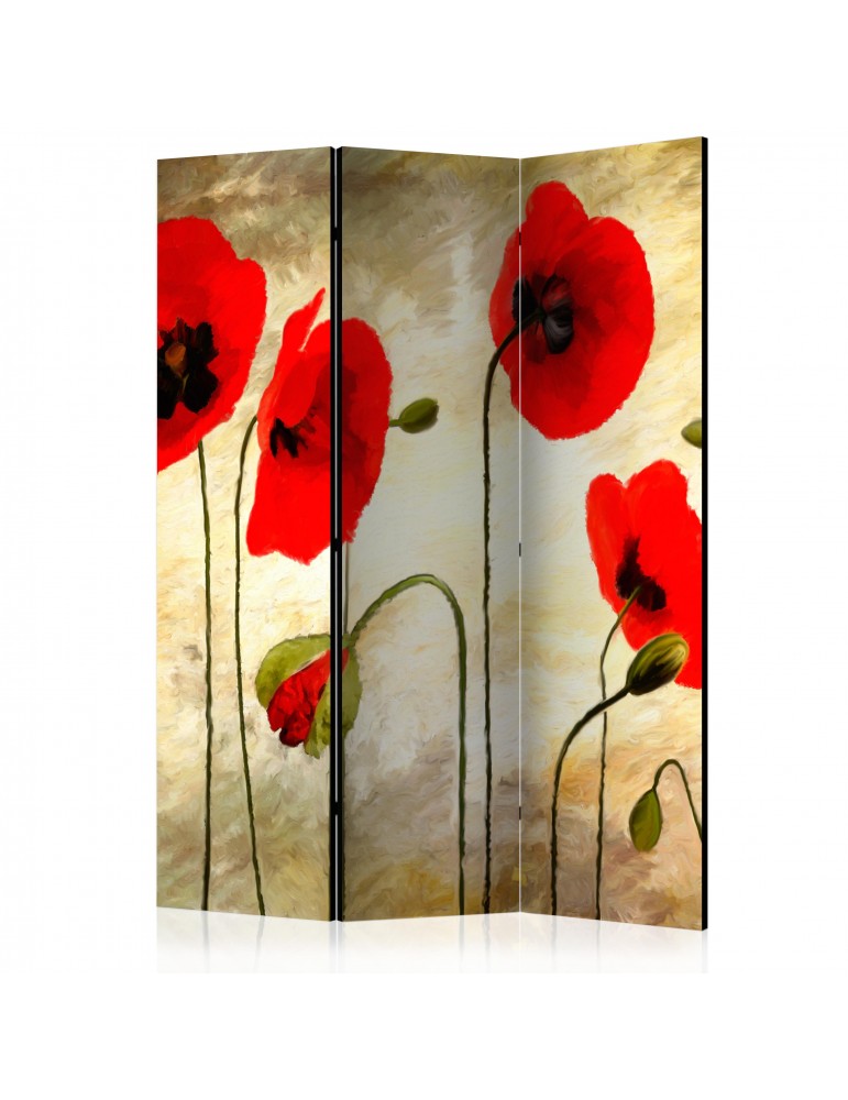 Paravent 3 volets - Golden Field of Poppies [Room Dividers] A1-PARAVENT467