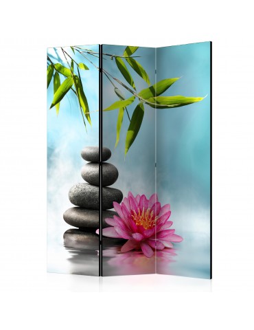 Paravent 3 volets - Water Lily and Zen Stones [Room Dividers] A1-PARAVENT995