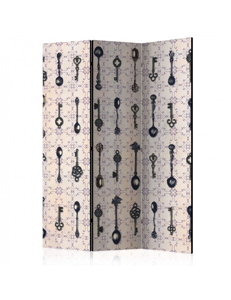Paravent 3 volets - Retro Style: Silver Spoons [Room Dividers] A1-PARAVENT1031