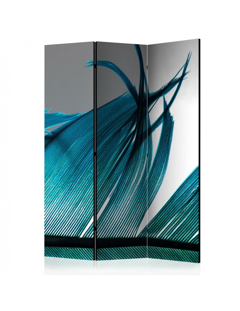Paravent 3 volets - Turquoise Feather [Room Dividers] A1-PARAVENT1013
