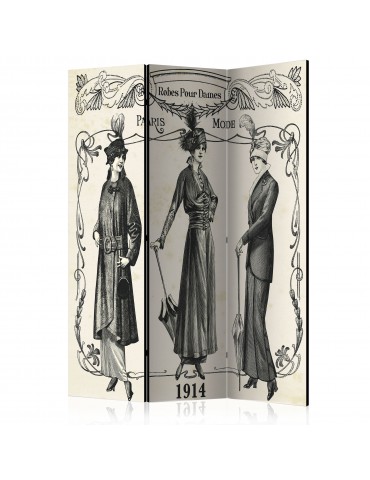 Paravent 3 volets - Dress 1914 [Room Dividers] A1-PARAVENT501