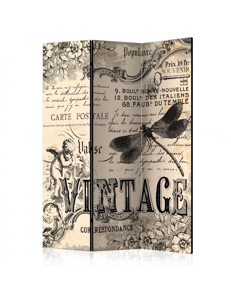 Paravent 3 volets - Vintage Correspondence [Room Dividers] A1-PARAVENT499