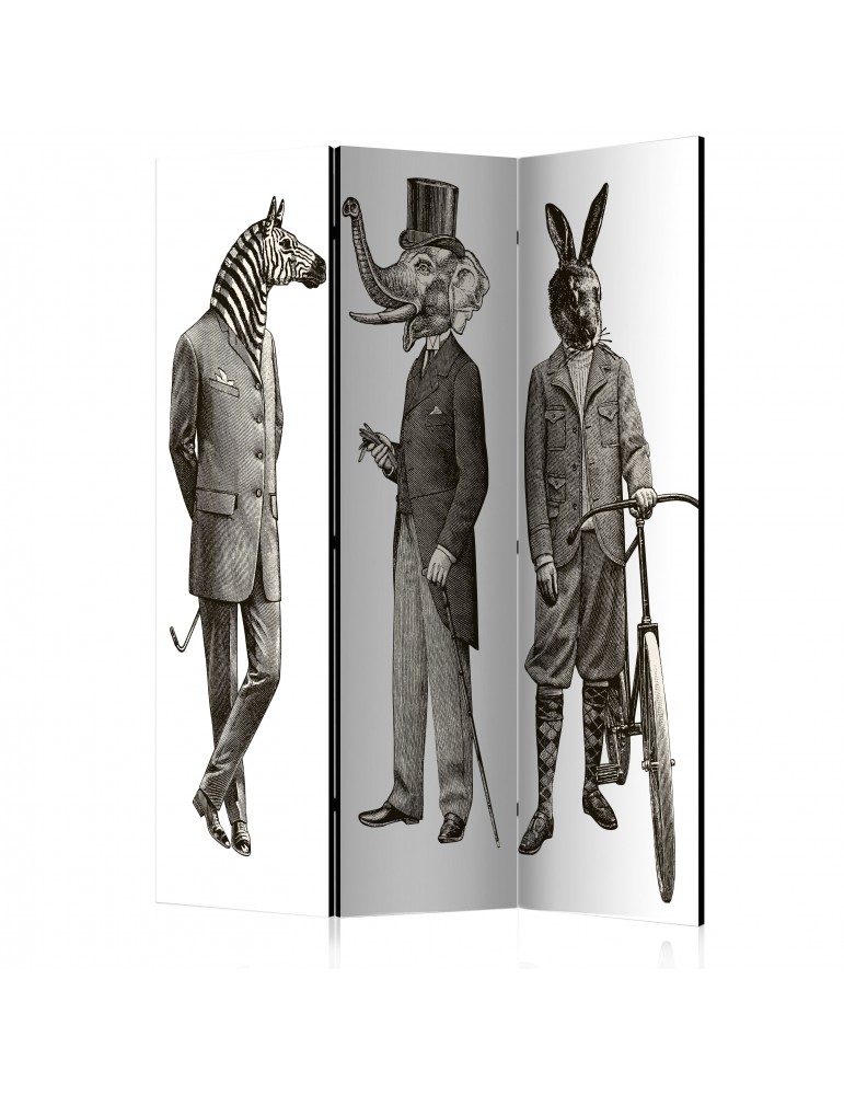 Paravent 3 volets - Elegant Zoo [Room Dividers] A1-PARAVENT505