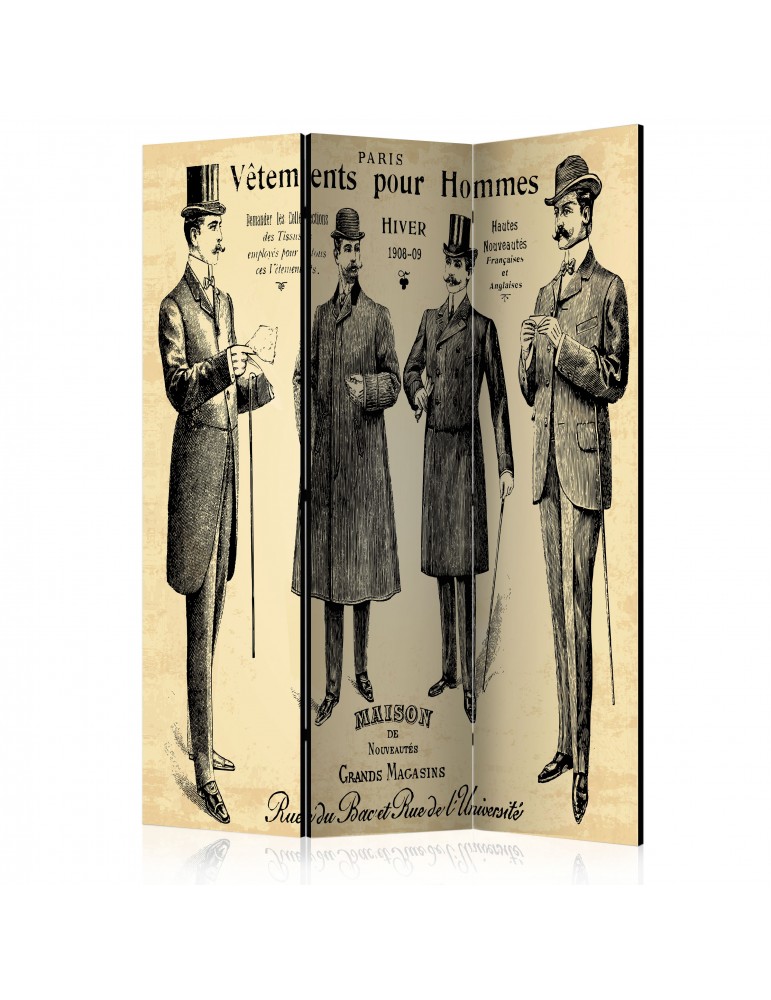 Paravent 3 volets - Vêtements pour Homme [Room Dividers] A1-PARAVENT507