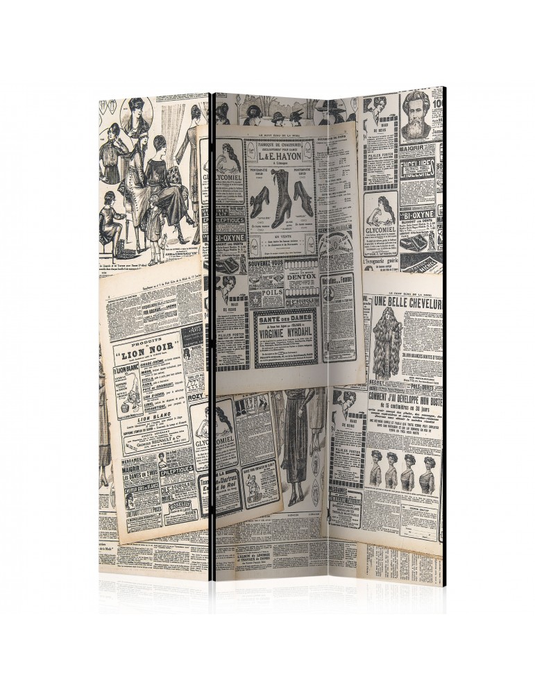 Paravent 3 volets - Vintage Newspapers [Room Dividers] A1-PARAVENT511