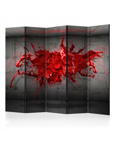Paravent 5 volets - Red Ink Blot II [Room Dividers] A1-PARAVENT78