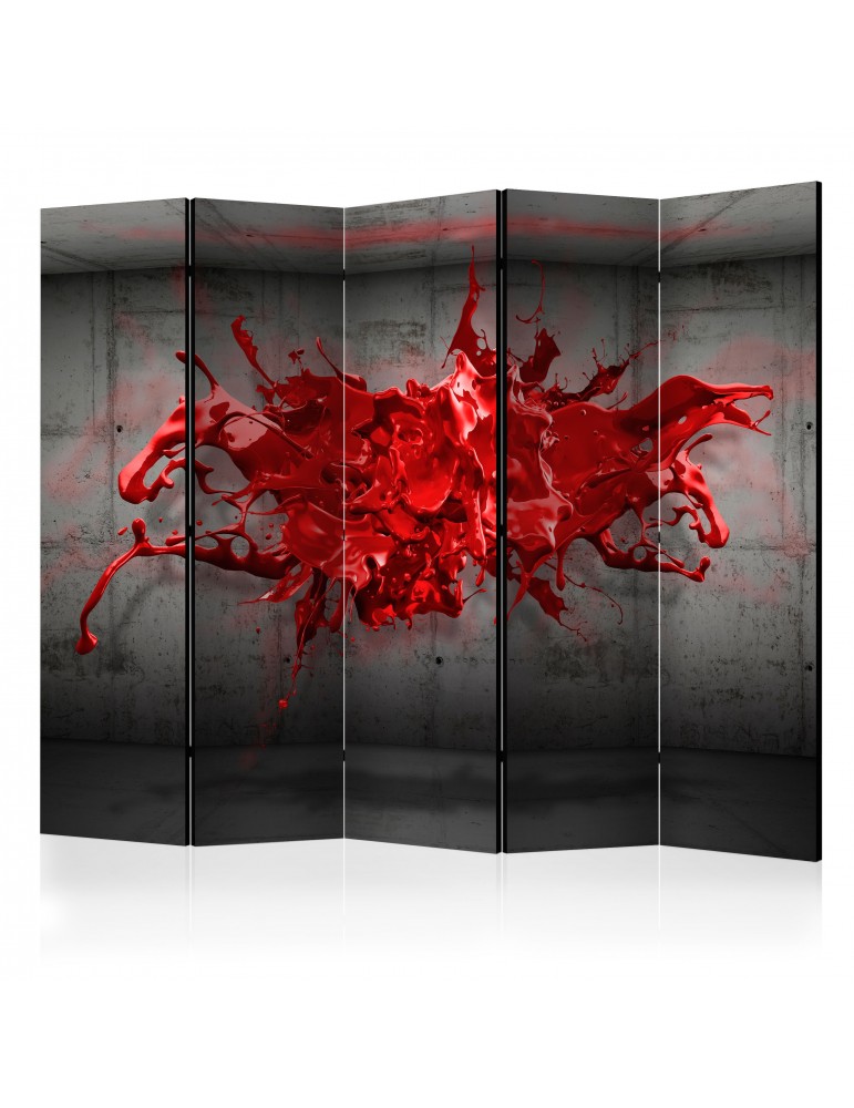 Paravent 5 volets - Red Ink Blot II [Room Dividers] A1-PARAVENT78
