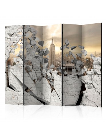 Paravent 5 volets - City behind the Wall II [Room Dividers] A1-PARAVENT44