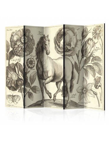 Paravent 5 volets - Horse II [Room Dividers] A1-PARAVENT751