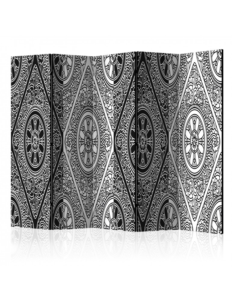 Paravent 5 volets - Ethnic Monochrome II [Room Dividers] A1-PARAVENT743