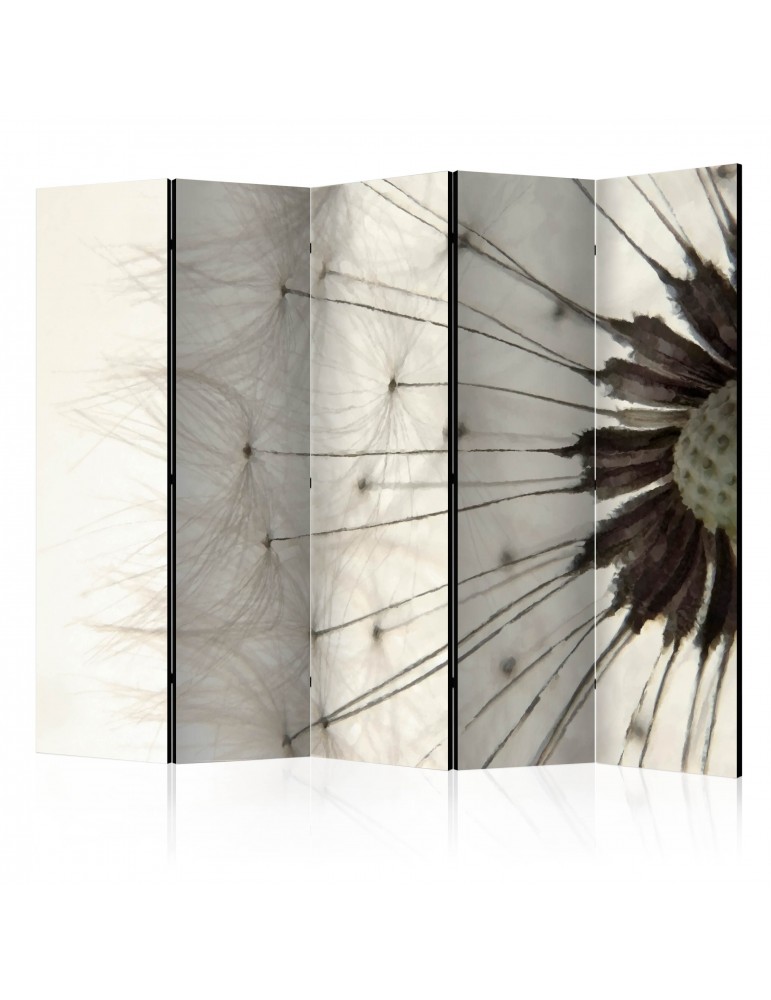 Paravent 5 volets - White Dandelion II [Room Dividers] A1-PARAVENT131
