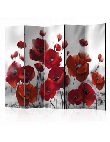 Paravent 5 volets - Poppies in the Moonlight II [Room Dividers] A1-PARAVENT462