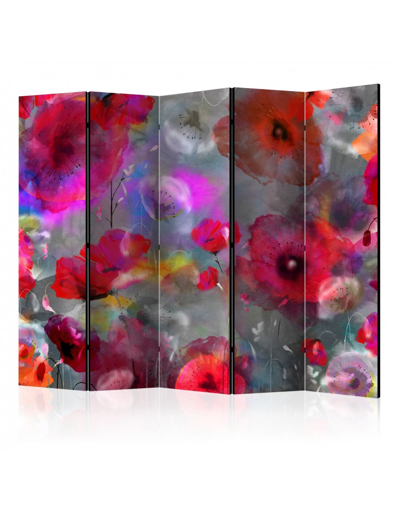 Paravent 5 volets - Painted Poppies II [Room Dividers] A1-PARAVENT460