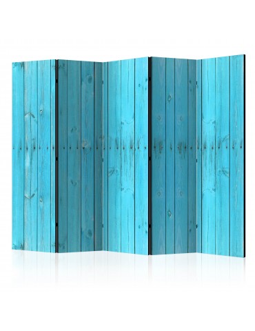 Paravent 5 volets - The Blue Boards II [Room Dividers] A1-PARAVENT642
