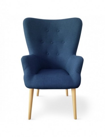 Fauteuil scandinave Barkley Tissu Bleu yf15341bleu