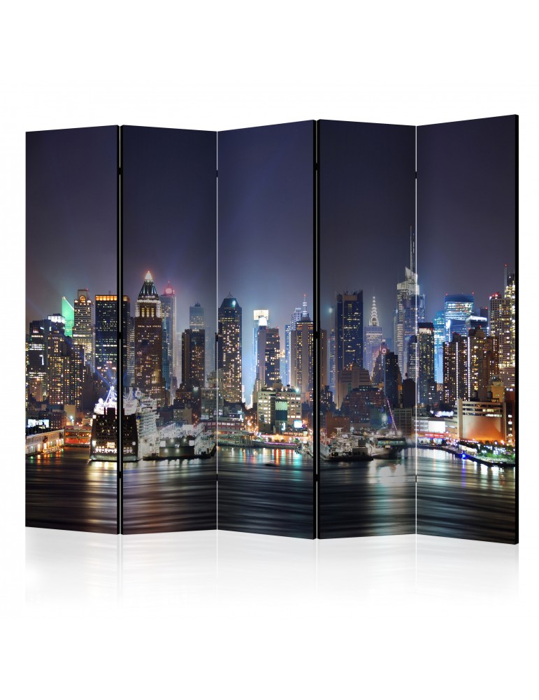 Paravent 5 volets - Night Port II [Room Dividers] A1-PARAVENT490