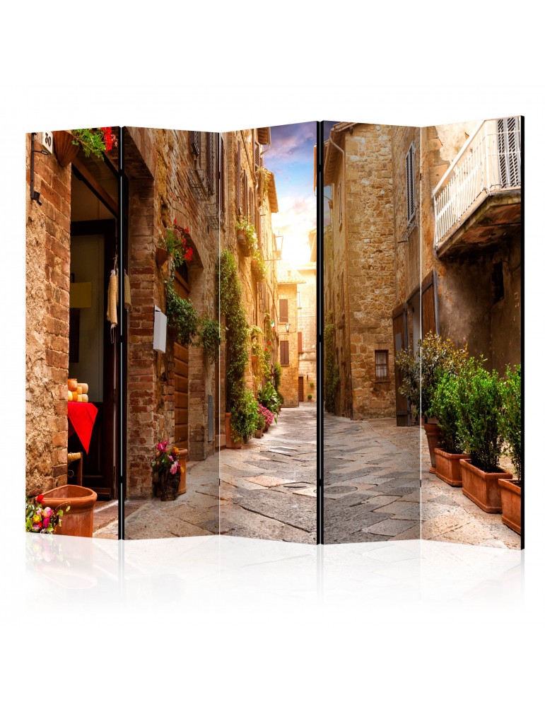 Paravent 5 volets - Colourful Street in Tuscany II [Room Dividers] A1-PARAVENT622