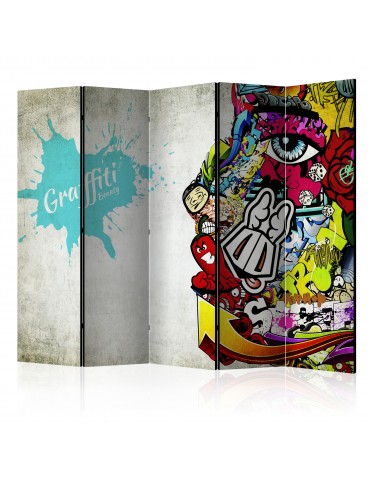 Paravent 5 volets - Graffiti Beauty [Room Dividers] A1-PARAVENT663