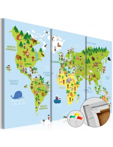 Tableau en liège - Children's World [Cork Map] A1-Pinnwand559