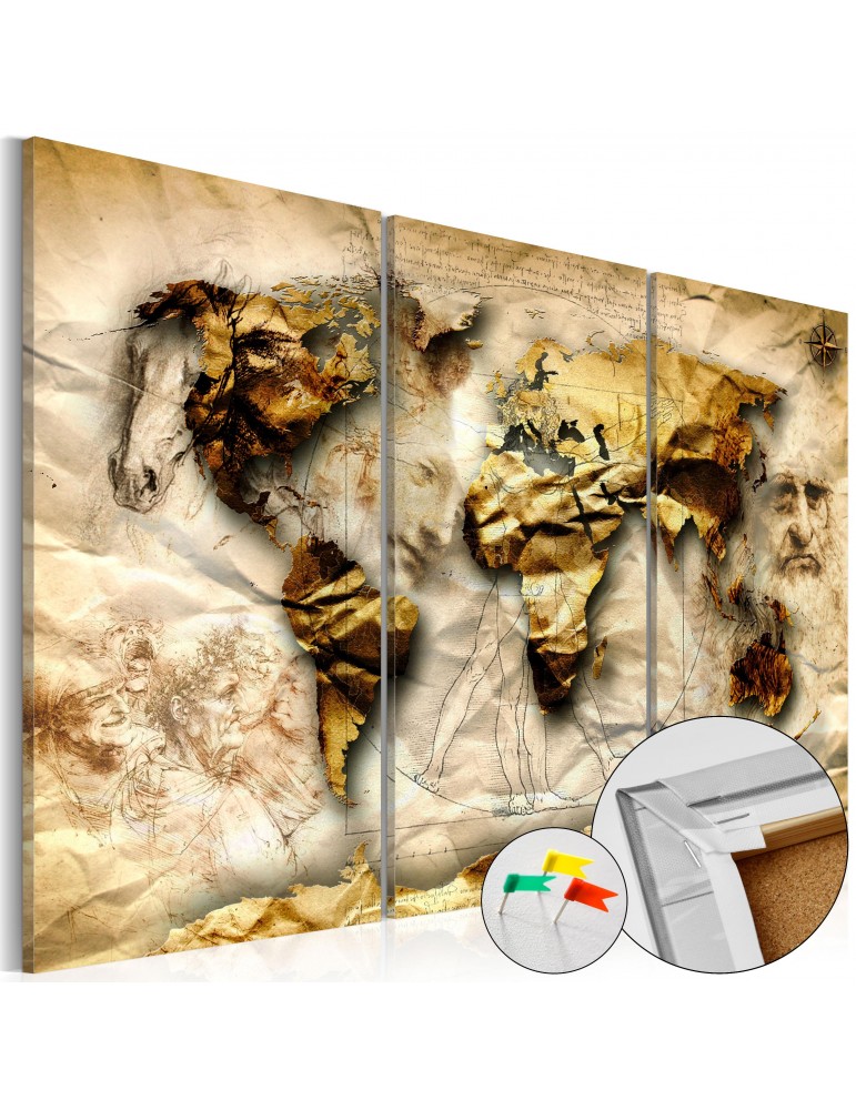 Tableau en liège - Anatomy of the World [Cork Map] A1-Pinnwand436