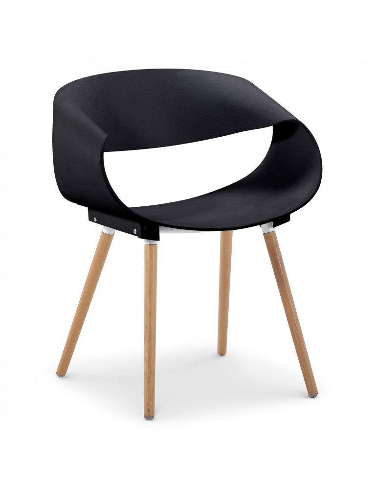 Lot de 20 chaises scandinaves design Zenata Noir dc5069lot20noir