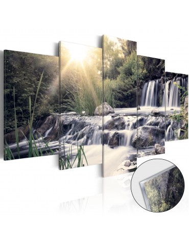 Tableau sur verre acrylique - Waterfall of Dreams [Glass] A1-Acrylglasbild307