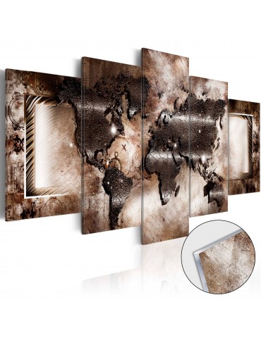 Tableau sur verre acrylique - Platinum Map [Glass] A1-Acrylglasbild389