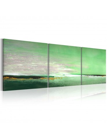 Tableau peint à la main - Côte de la couleur verte A1-0101-16MK
