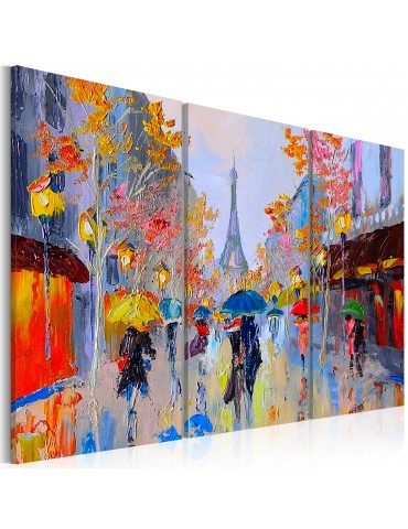 Tableau peint à la main - Rainy Paris A1-N6260MK