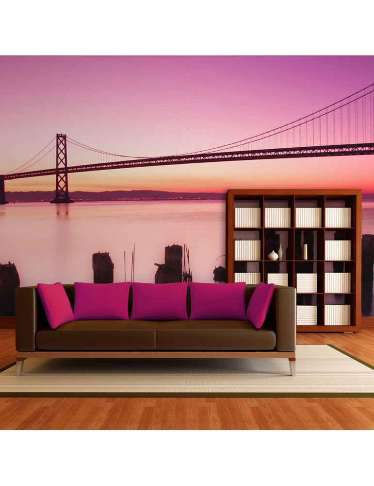 Papier peint - Baie de San Francisco en violet, Californie A1-F4TNT0486-P Papier peint - Baie de San Francisco en violet, Californie A1-F4TNT0486-P