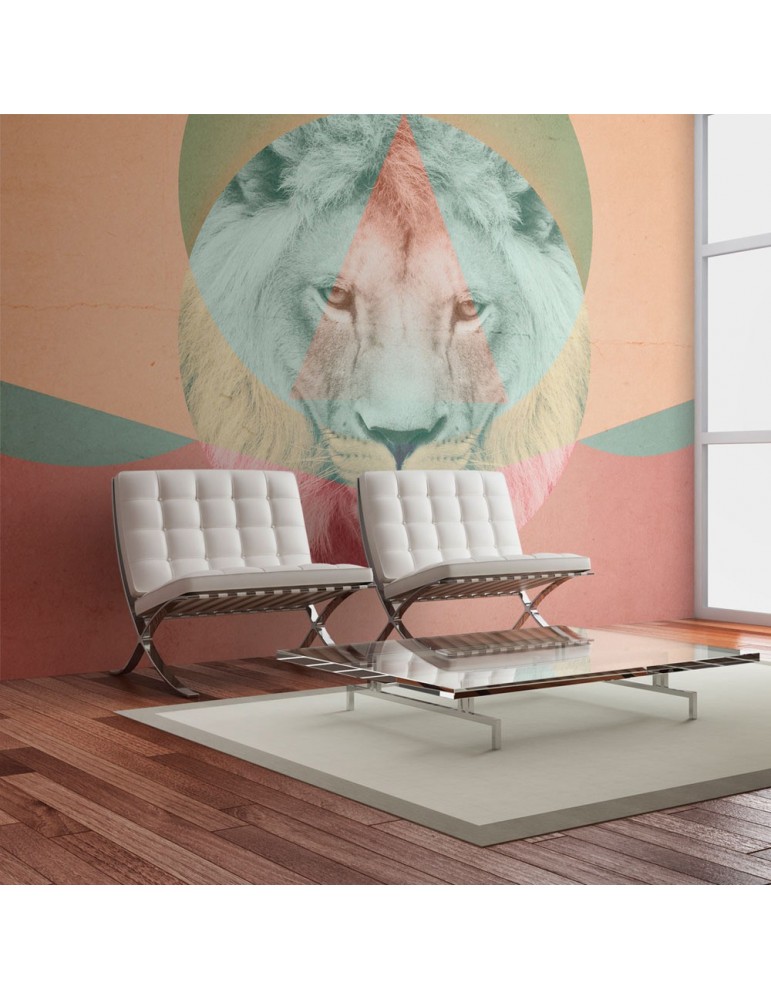 Papier peint - lion (motif graphique) A1-LFTNT1475 Papier peint - lion (motif graphique) A1-LFTNT1475